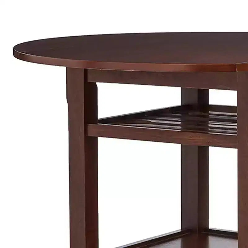 Tavolo da pranzo rotondo in legno di ciliegio da 40" – Base a piedistallo classica