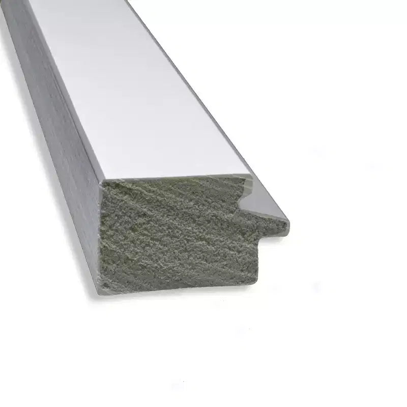 Specchio da parete rettangolare 21" x 27" senza smussatura – Cornice stretta bianca opaca e argento