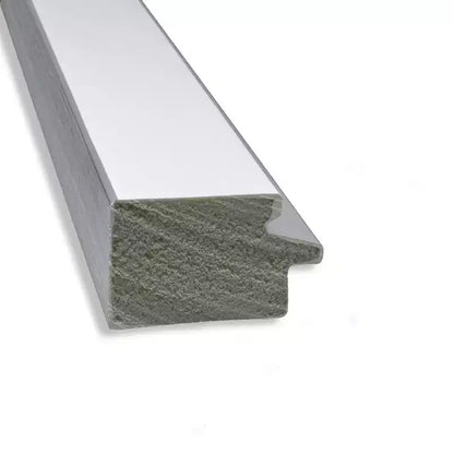 Specchio da parete rettangolare 21" x 27" senza smussatura – Cornice stretta bianca opaca e argento