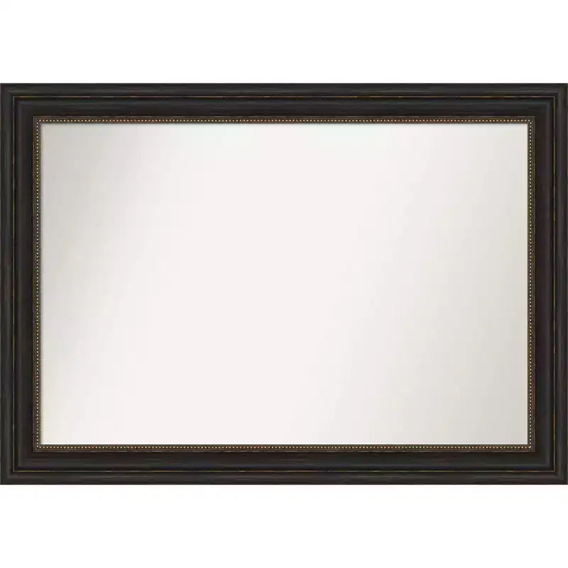 41" x 29" Non-Beveled Accent Bronze Wall Mirror - Amanti Art: Modern Style, Polystyrene Frame, Includes Mount Hardware