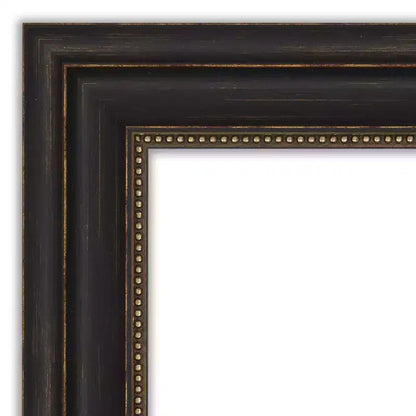 Specchio da parete rettangolare moderno 41" x 29" senza smusso – Cornice in polistirene color bronzo brunito