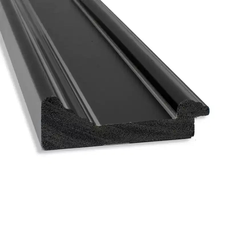 Specchio da parete rettangolare moderno 44" x 33" non smussato con cornice nera e accessori di montaggio