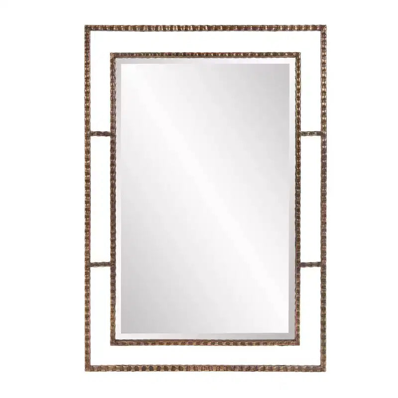 Howard Elliott 33"x23" Gavin Metal Framed Wall and Accent Mirror: Iron Rectangle, No Assembly, Modern Decor