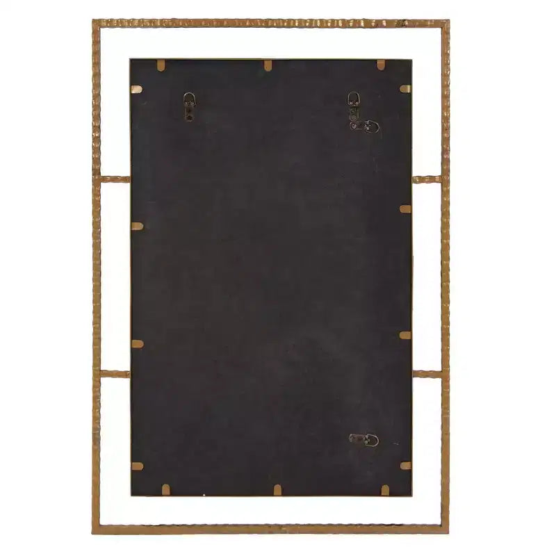 Specchio da parete rettangolare industriale moderno in ferro 33" x 23" – Nessun assemblaggio richiesto