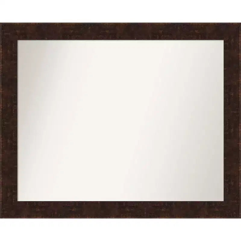32" x 26" William Mottled Bronze Narrow Wall Mirror: Modern, Rectangle, No Assembly - Amanti Art