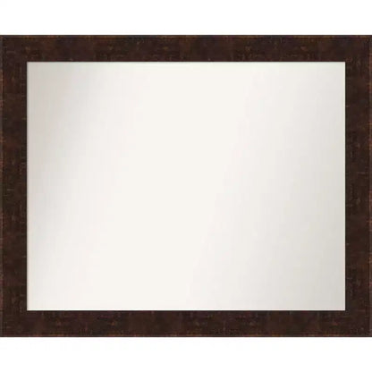 32" x 26" William Mottled Bronze Narrow Wall Mirror: Modern, Rectangle, No Assembly - Amanti Art