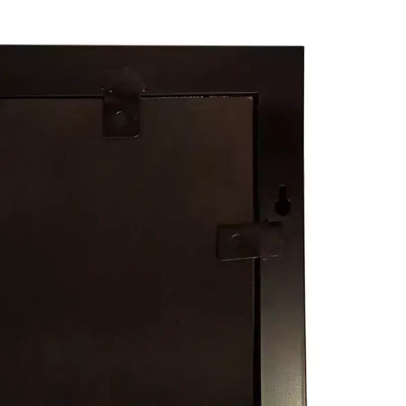 Specchio da Parete Rettangolare Smussato con Cornice in Metallo in Stile Finestra Color Bronzo Anticoperta ad Olio