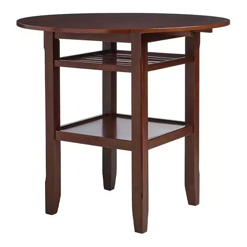 Tavolo da pranzo rotondo in legno di ciliegio da 40" – Base a piedistallo classica