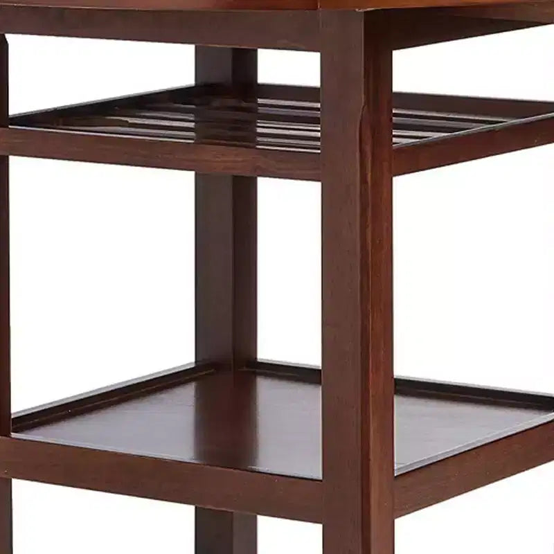Tavolo da pranzo rotondo in legno di ciliegio da 40" – Base a piedistallo classica