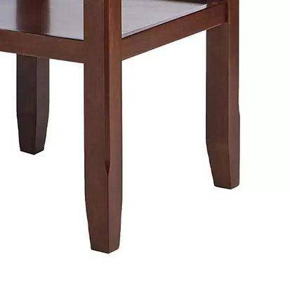 Tavolo da pranzo rotondo in legno di ciliegio da 40" – Base a piedistallo classica