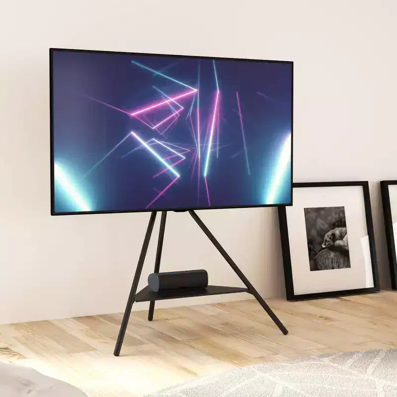 Supporto TV da terra a treppiede per TV fino a 65" – Girevole e con gestione cavi