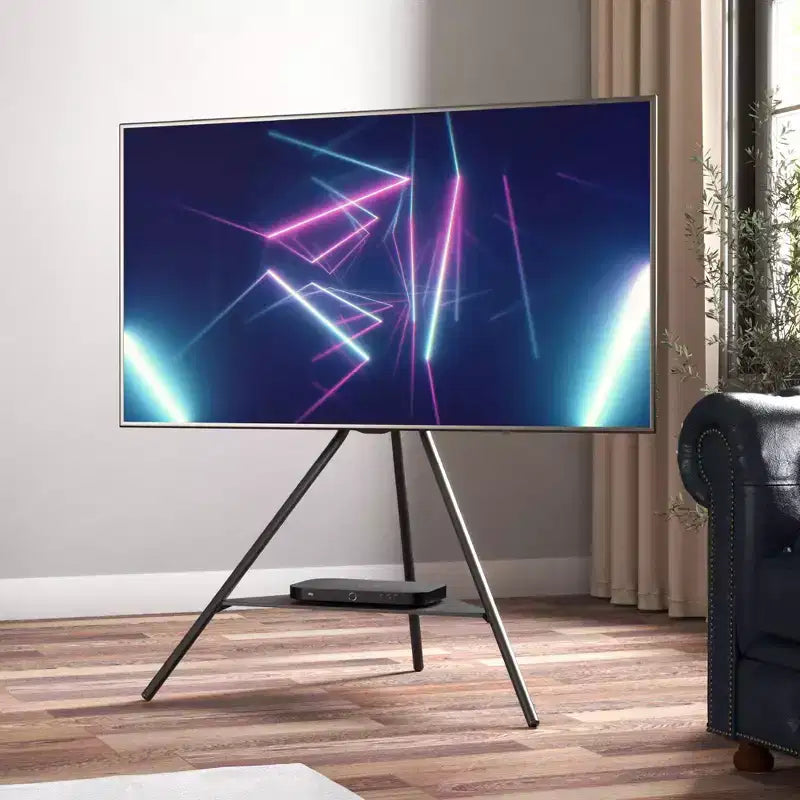 Supporto TV da terra a treppiede per TV fino a 65" – Girevole e con gestione cavi