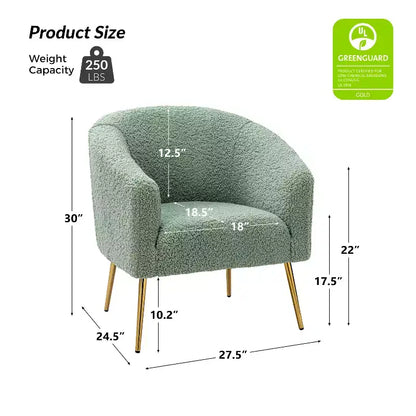 Poltrona a botte contemporanea Vicenza – Rivestimento in poliestere e gambe in metallo