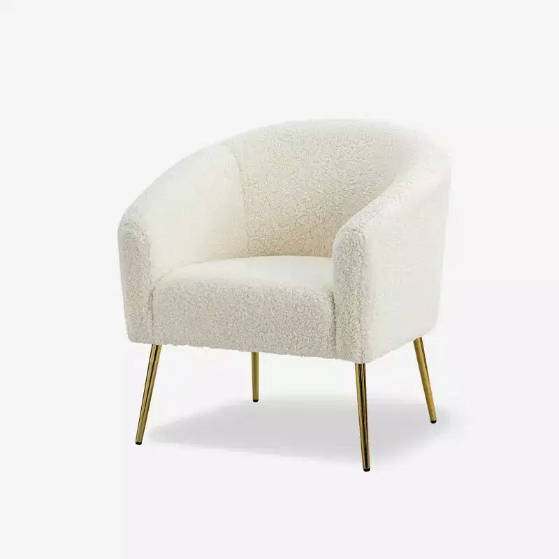 Poltrona a botte contemporanea Vicenza – Rivestimento in poliestere e gambe in metallo