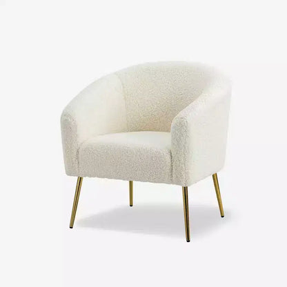 Poltrona a botte contemporanea Vicenza – Rivestimento in poliestere e gambe in metallo