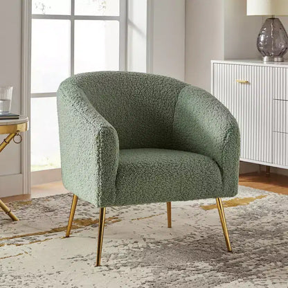 Poltrona a botte contemporanea Vicenza – Rivestimento in poliestere e gambe in metallo