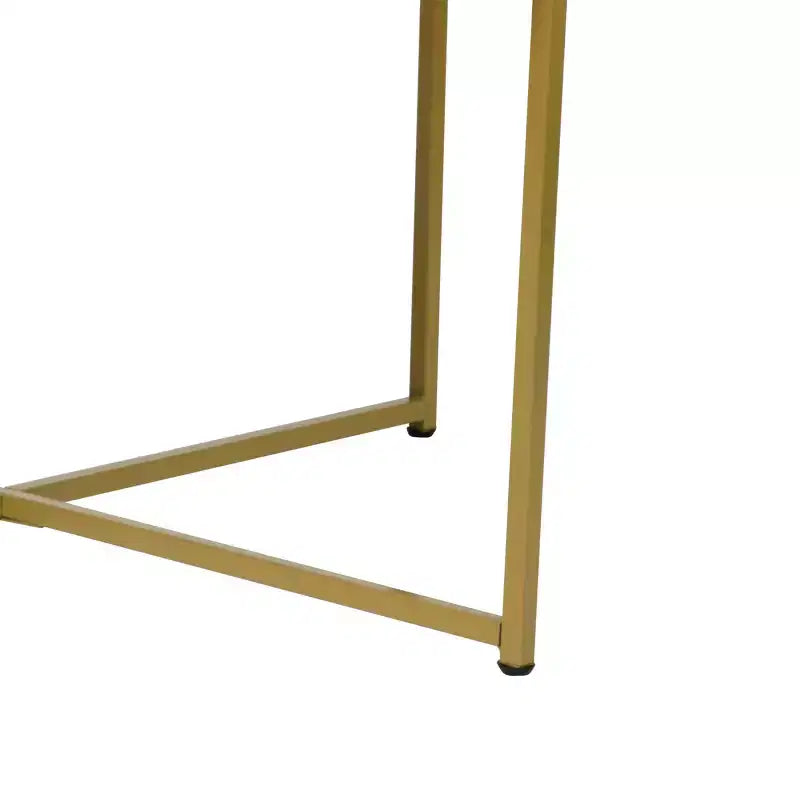 Tavolino da Caffè Laminato con Base a Croce in Metallo