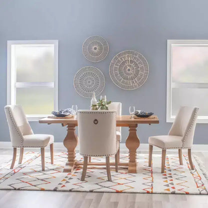 Tavolo da Pranzo Classico in Legno Massello – Piano Ampio per i Pasti in Famiglia
