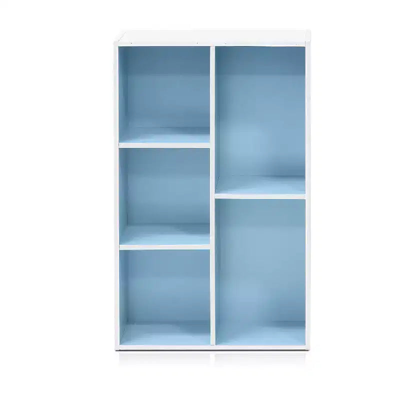 Libreria aperta reversibile a 5 cubi – Legno composito di grado CARB