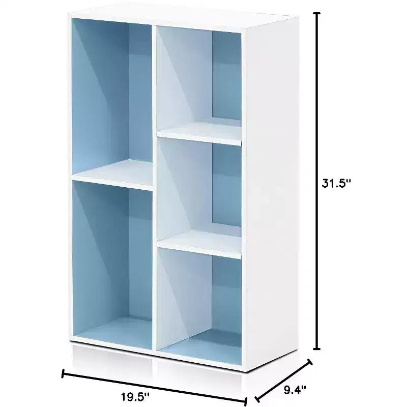 Libreria aperta reversibile a 5 cubi – Legno composito di grado CARB