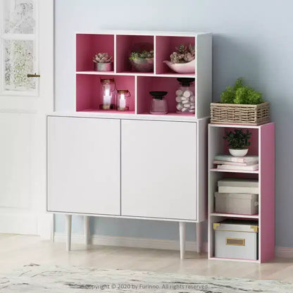 Libreria aperta reversibile a 5 cubi – Legno composito di grado CARB
