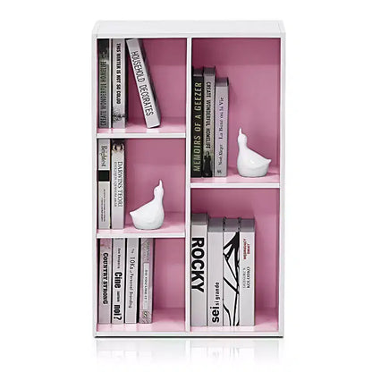 Libreria aperta reversibile a 5 cubi – Legno composito di grado CARB