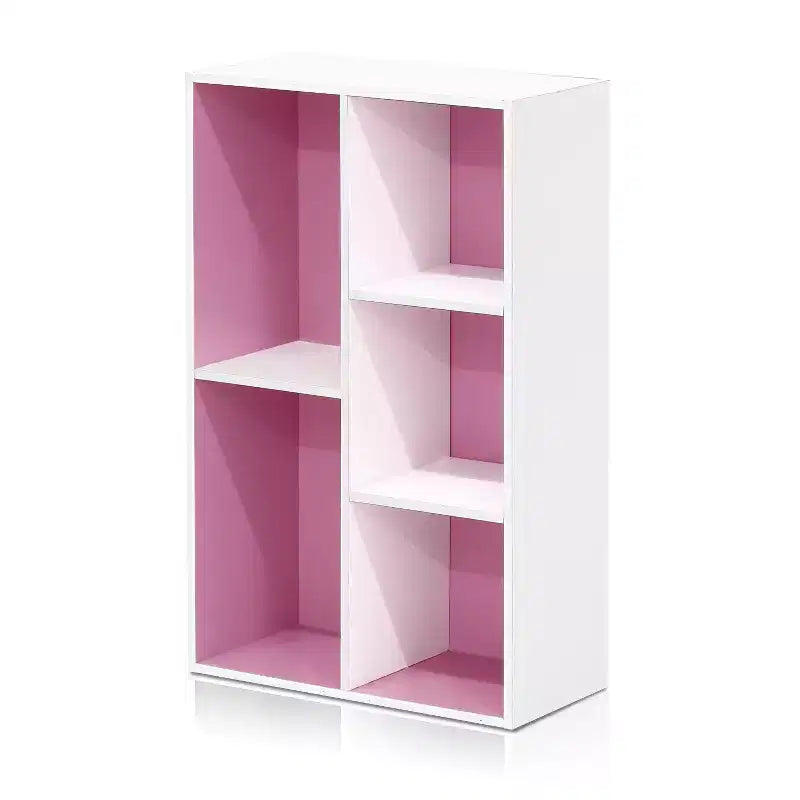 Libreria aperta reversibile a 5 cubi – Legno composito di grado CARB