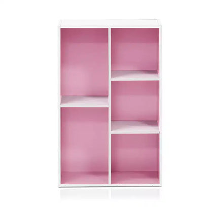 Libreria aperta reversibile a 5 cubi – Legno composito di grado CARB