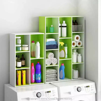 Libreria aperta reversibile a 5 cubi – Legno composito di grado CARB