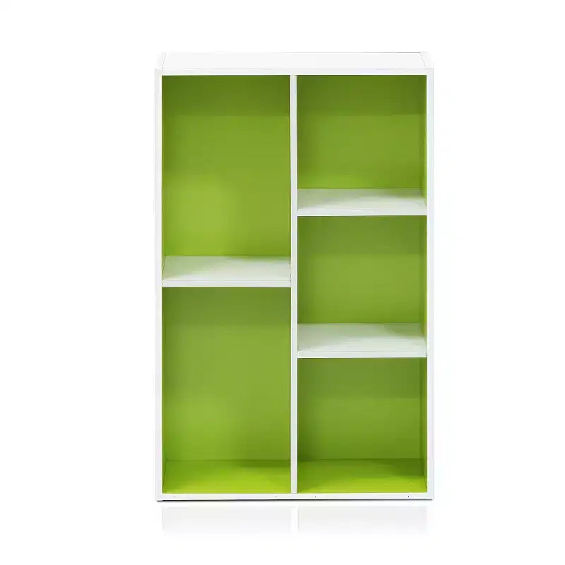 Libreria aperta reversibile a 5 cubi – Legno composito di grado CARB