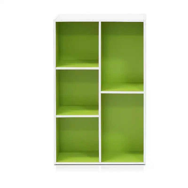 Libreria aperta reversibile a 5 cubi – Legno composito di grado CARB