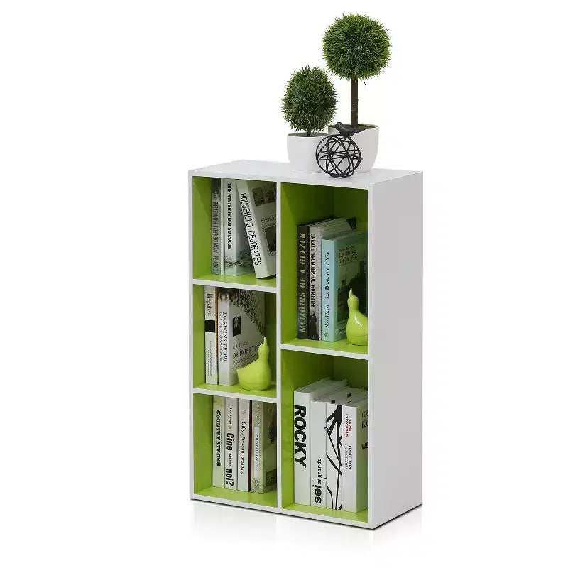 Libreria aperta reversibile a 5 cubi – Legno composito di grado CARB