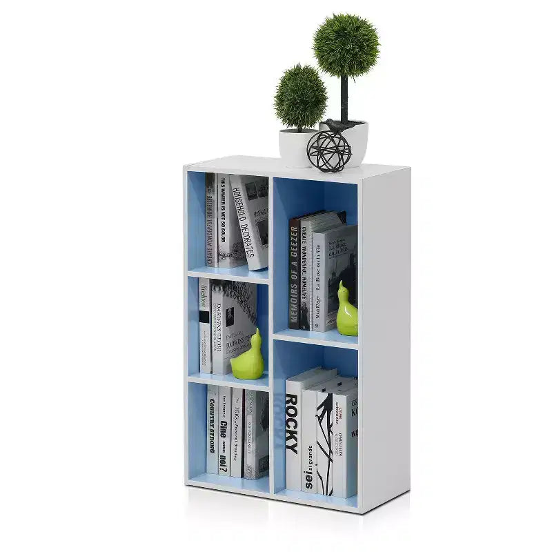 Libreria aperta reversibile a 5 cubi – Legno composito di grado CARB