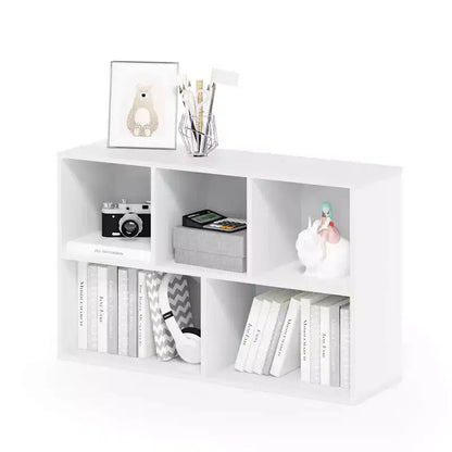 Libreria aperta reversibile a 5 cubi – Legno composito di grado CARB