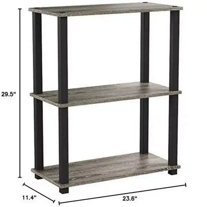 Scaffale a Scala Compatto a 3 Ripiani Reversibile – Truciolato, Nessun Attrezzo Necessario