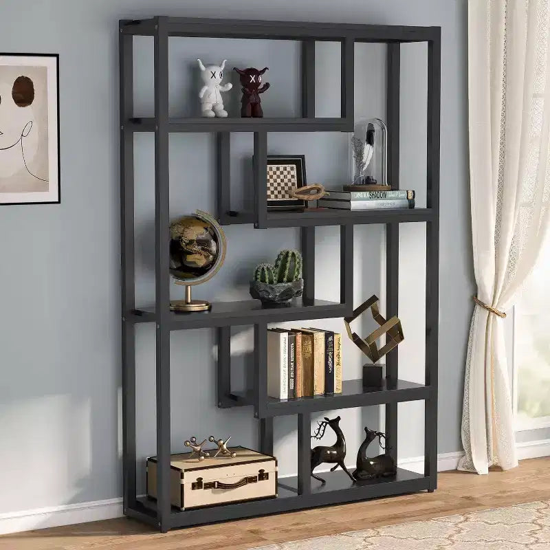 Libreria sfalsata a 6 ripiani – Stile industriale vintage