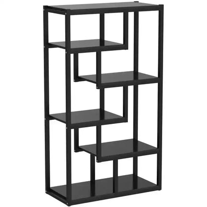 Libreria sfalsata a 6 ripiani – Stile industriale vintage