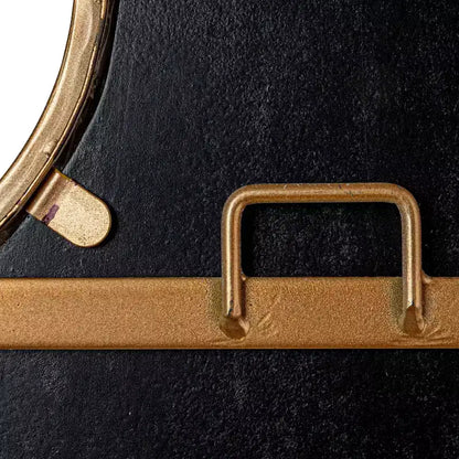 Specchio da Parete con Cornice ad Arco in Ferro – 61 cm L x 80 cm A, Montaggio a Parete