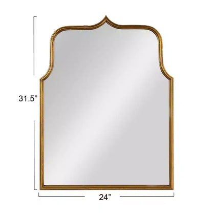 Specchio da Parete con Cornice ad Arco in Ferro – 61 cm L x 80 cm A, Montaggio a Parete