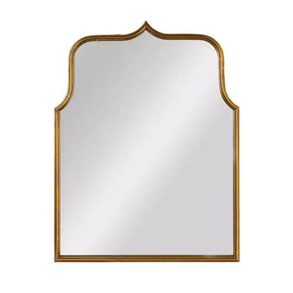 Specchio da Parete con Cornice ad Arco in Ferro – 61 cm L x 80 cm A, Montaggio a Parete