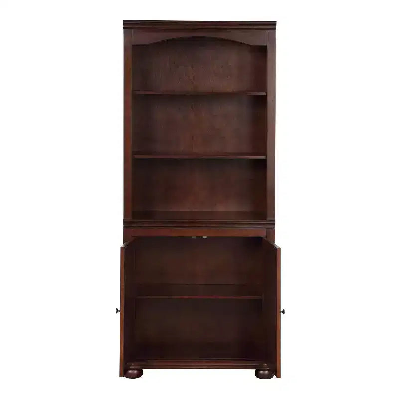 Libreria a 3 ripiani con armadietto a 2 ante