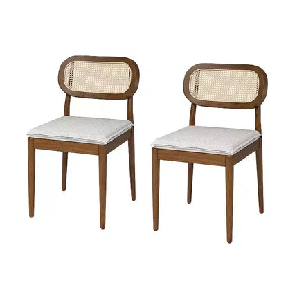 Hartmut Modern Ratten Dining Chair with Solid Wood Legs ART OF LIVING DESIGNS