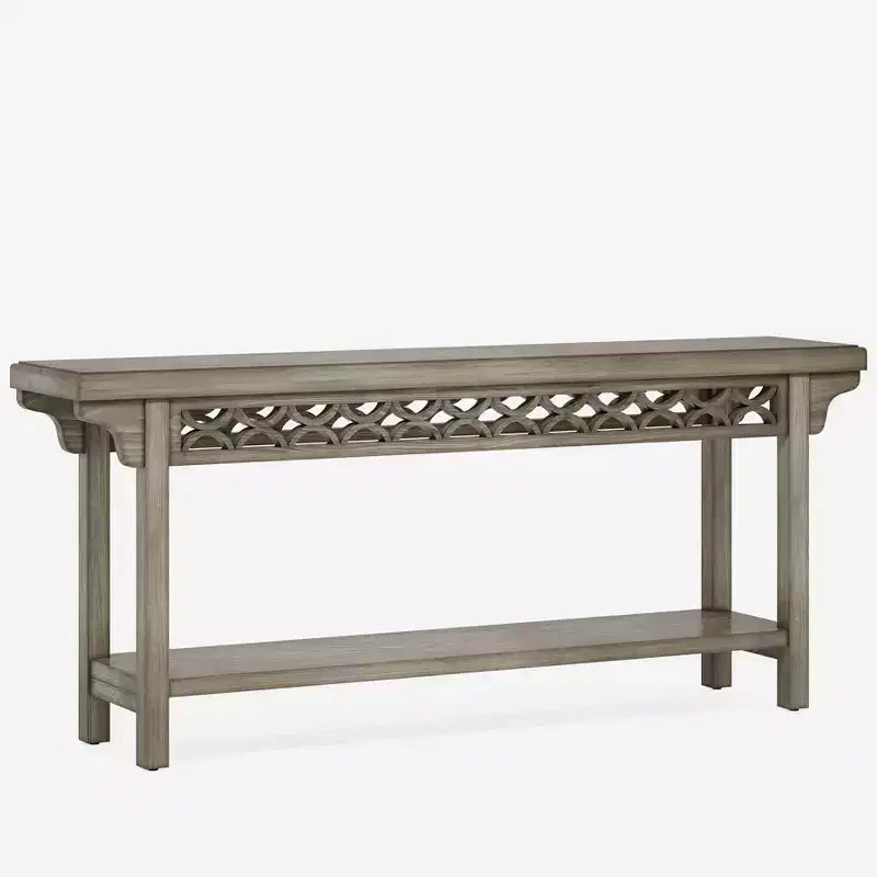 Lantine 70.8 Solid Wood Long Console Table, Farmhouse Couch Table with Storage, Narrow Sofa Table for Living Room Entryway Hallway